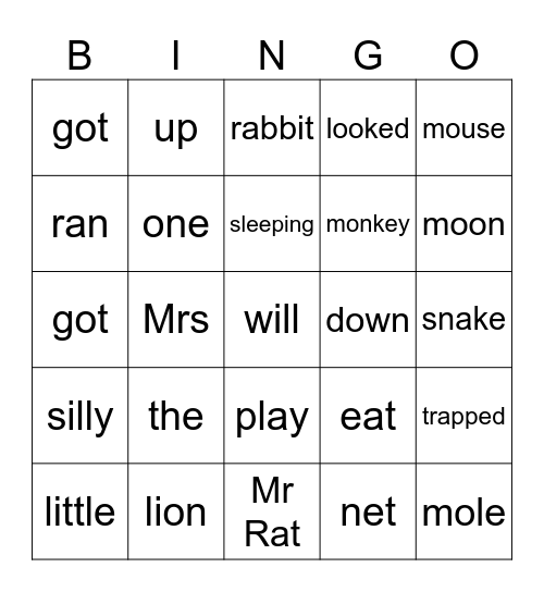 Two folk tales Bingo Card