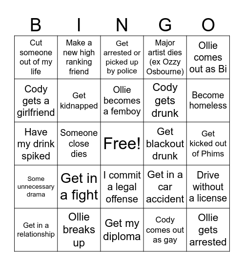 2026 BINGO CARD Bingo Card