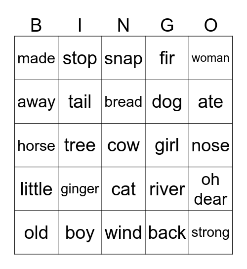 Two short stories Bingo Card
