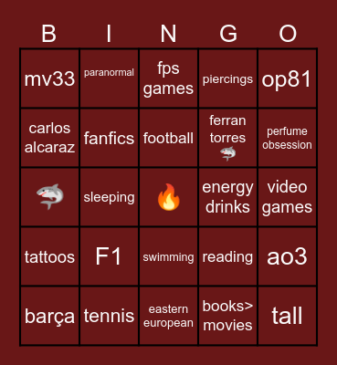 Kornelijos Bingo Card