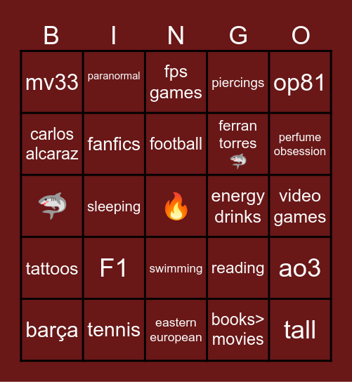 Kornelijos Bingo Card