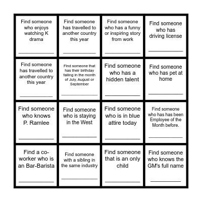 Heartists Bingo! Bingo Card