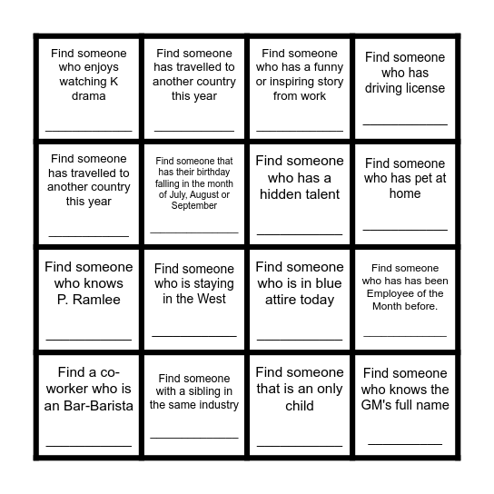 Heartists Bingo! Bingo Card