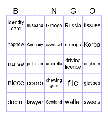 BINGO! Bingo Card