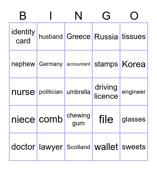BINGO! Bingo Card