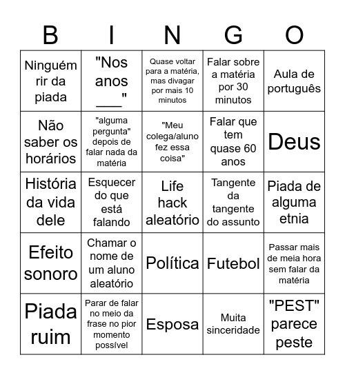 Jp Bingo Card