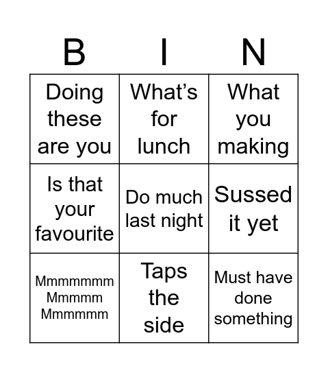 Bingo Card