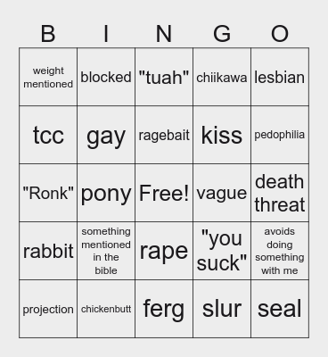 HAWK TUAH BINGO 3.0 Bingo Card