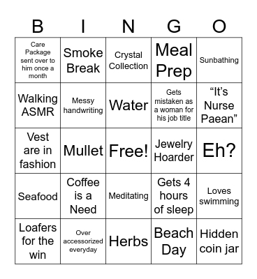 Zephyrus Bingo Card