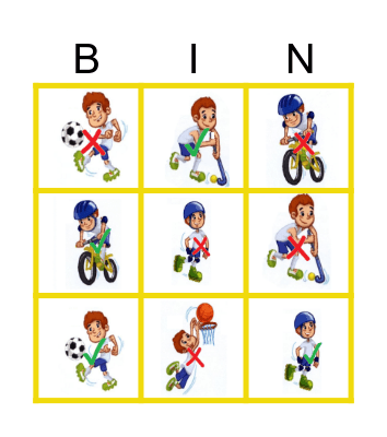 SPORTS: CAN/CAN'T Bingo Card