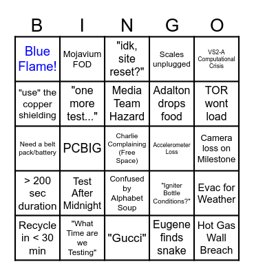 NS2-0085 Bingo Card