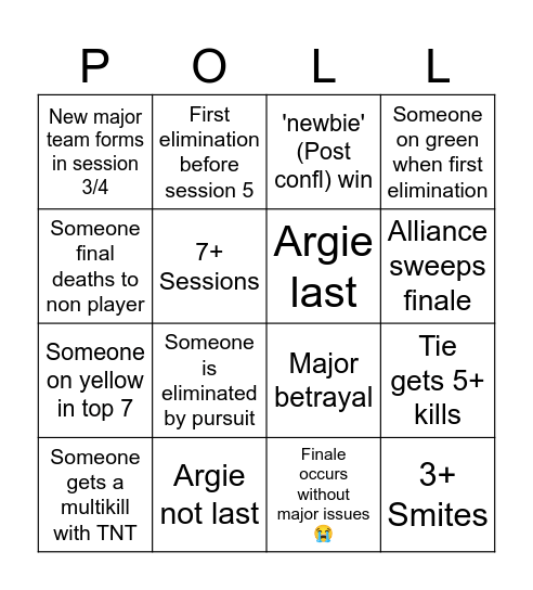 Poll life bingo Card