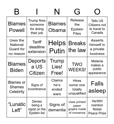 TACO BINGO Card