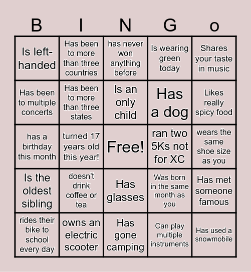 Icebreaker Bingo: Find Someone Who Bingo Card