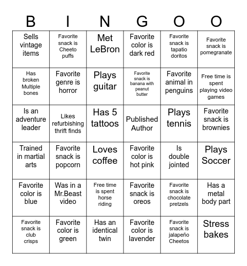 Student Mentor Bingo! Bingo Card