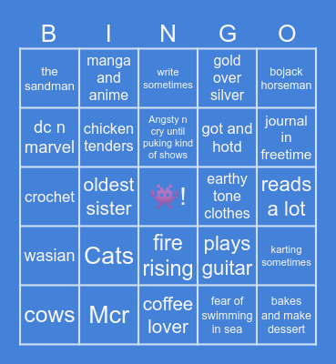 Raneya bingo Card