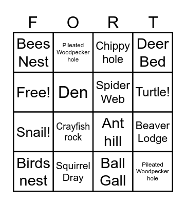 Animal Shelter Bingo Card