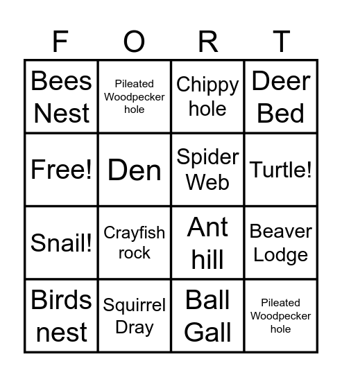 Animal Shelter Bingo Card