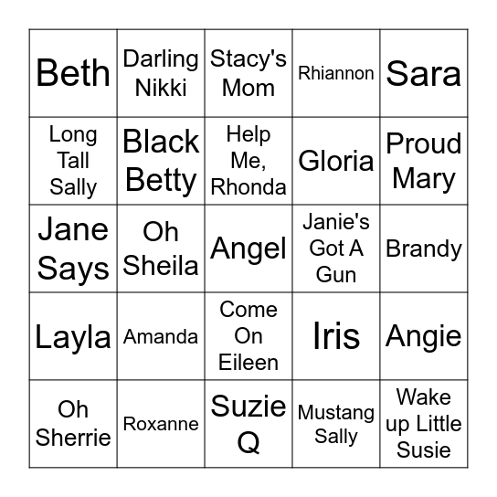 Farm Animals Bingo Card