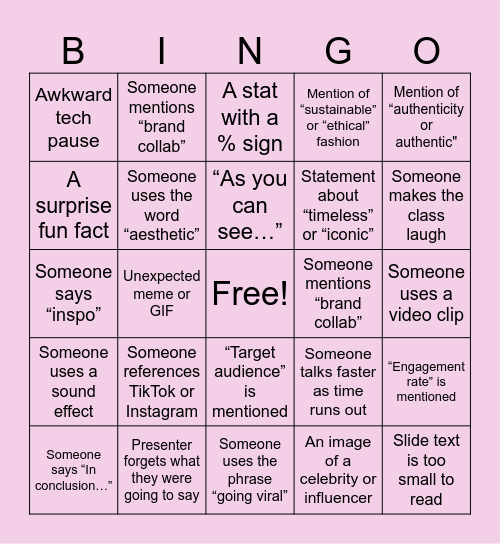 Social Media & Communication Bingo Card