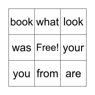 UFli heart words list 2 Bingo Card