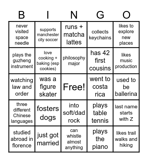 SUNY CO' 2029 BINGO Card