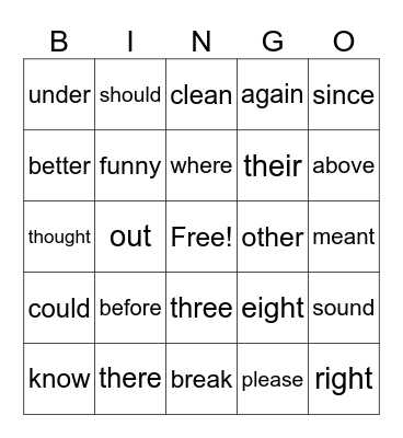 Bingo Card