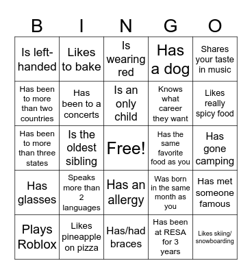 Icebreaker Bingo: Find Someone Who Bingo Card
