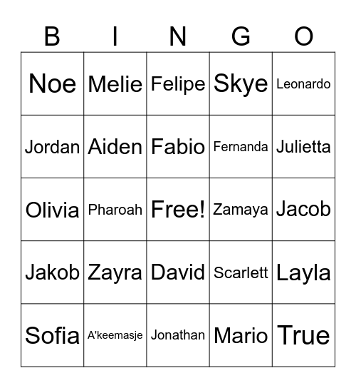 Y3 Block 1 Bingo Card