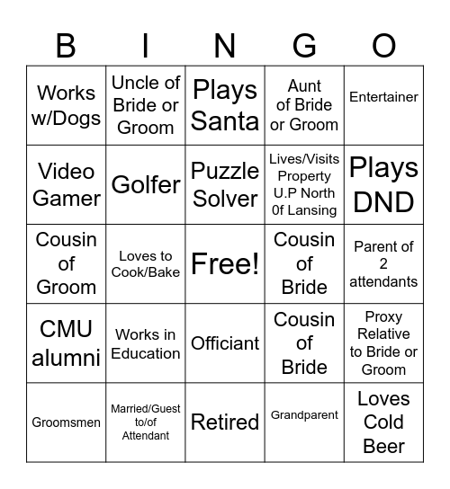 Best Day Ever BINGO Card