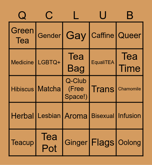 Tea Party Bingo! Bingo Card