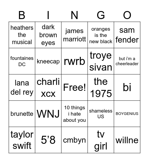 becky 🐡 Bingo Card