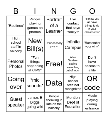 Opening Day Bingo Card