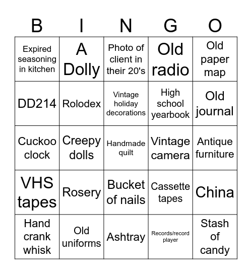 ANGELS BINGO Card