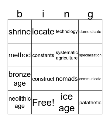 Bingo Card