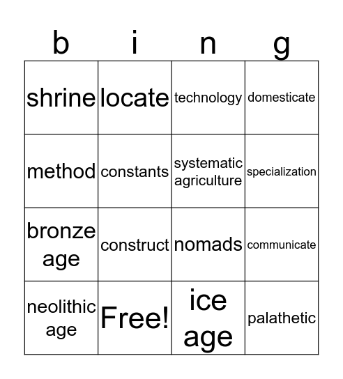 Bingo Card