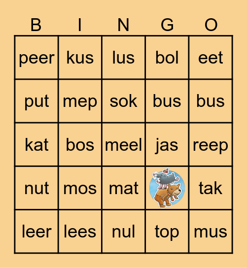 Bingo tot mus Bingo Card
