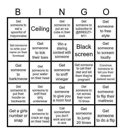 Ome TV BINGO Card