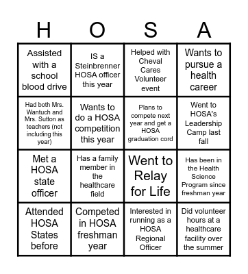 Human Bingo Card