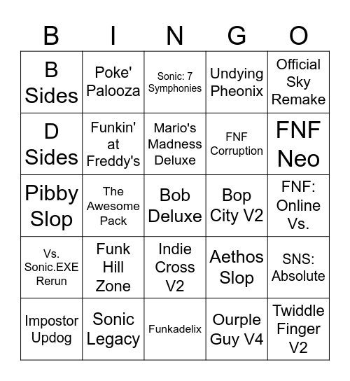 FunkCast Bingo Card