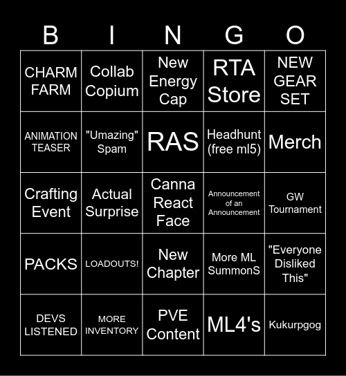 Birthday Bingo Card