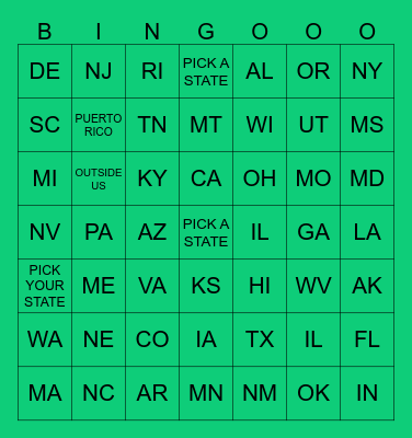 LET'S TRAVEL Bingo Card