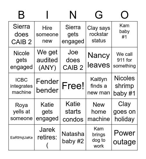 AC&D 2025 BINGO Card