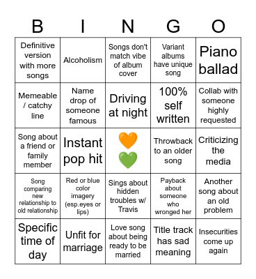 TLOAS BINGO Card