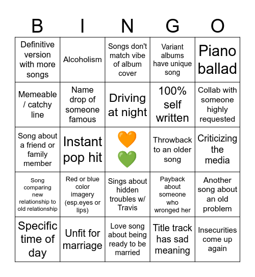 TLOAS BINGO Card