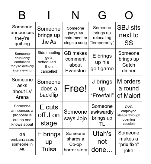 Chi-Summit-Smash Bingo Card