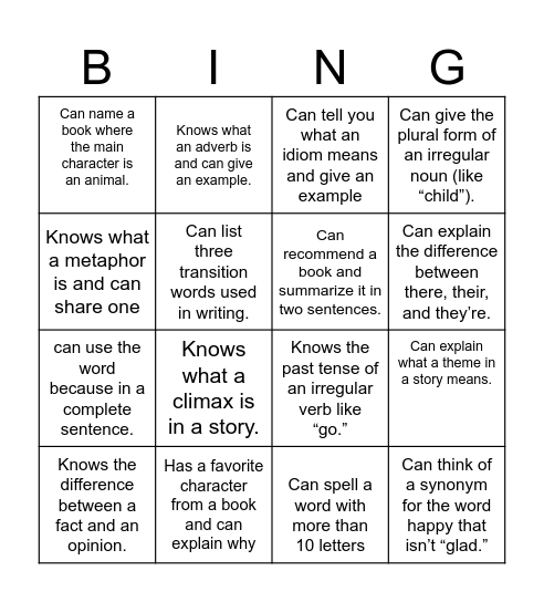 Find someone who Bingo Card