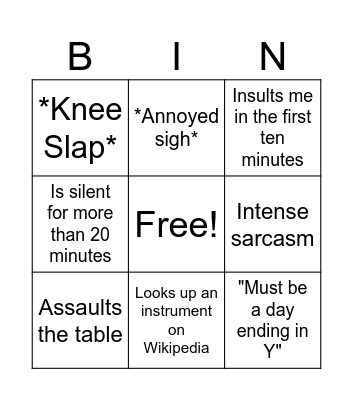 Emma Bingo Card