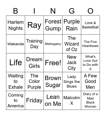 Movie Quotes Bingo Card