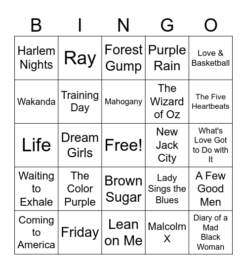 Movie Quotes Bingo Card